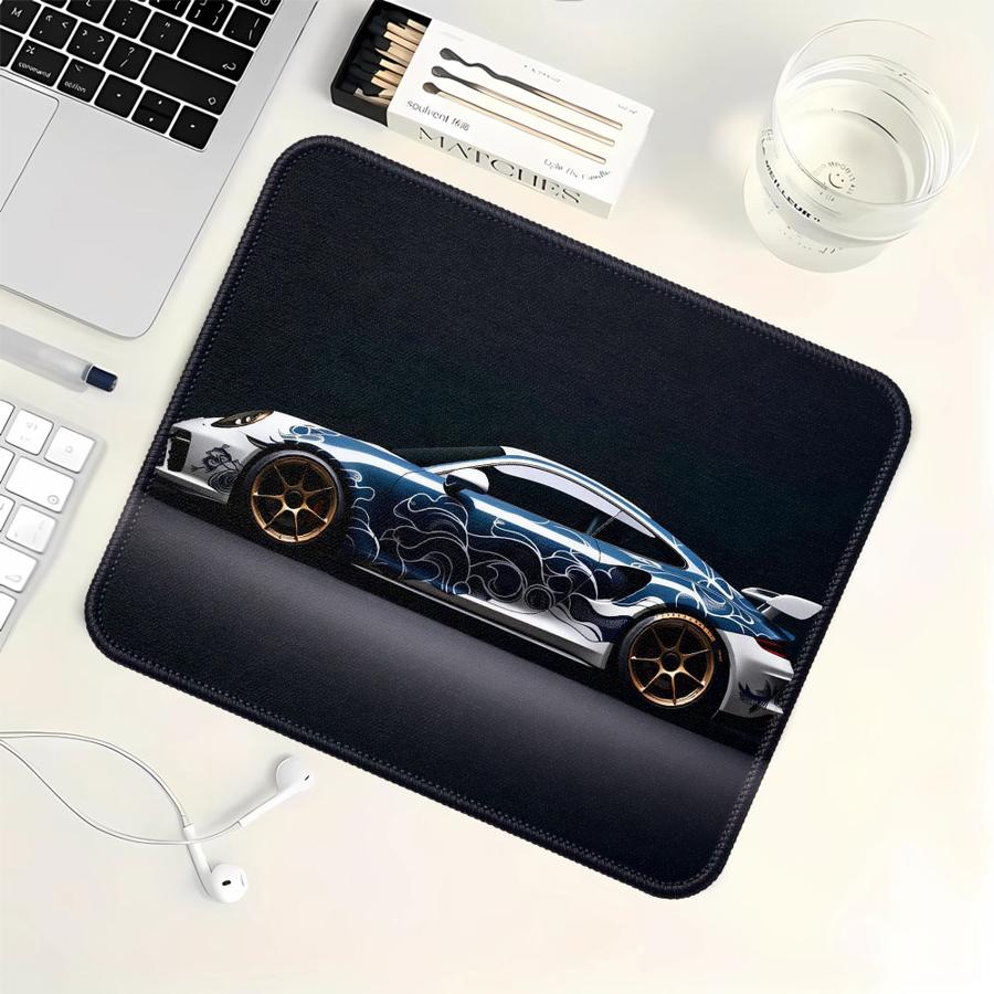 Laptop Accessories Design - Japanese Wave Design Waterproof Mouse Pad