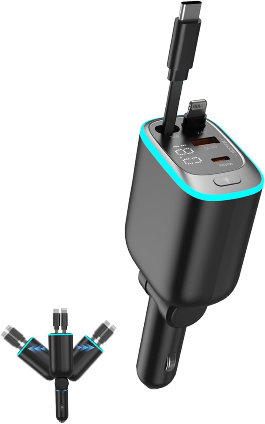 Laptop Accessories Essential - Motriva Store 72W Retractable USB C